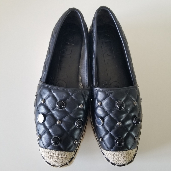 Karl Lagerfeld | Diya Platform Espadrille Flats - Picture 3 of 8